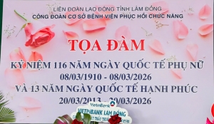 Bệnh viện Phục hồi chức năng tổ chức buổi tọa đ&agrave;m ch&agrave;o mừng kỷ niệm 116 năm ng&agrave;y Quốc tế phụ nữ v&agrave; 13 năm ng&agrave;y Quốc tế hạnh ph&uacute;c