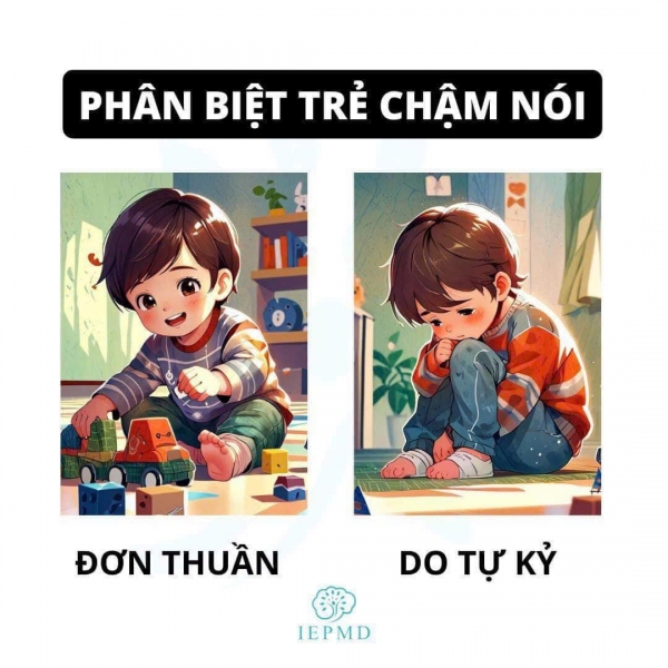 PHÂN BIỆT GIỮA TRẺ CHẬM NÓI ĐƠN THUẦN VÀ TRẺ TỰ KỶ CHẬM NÓI